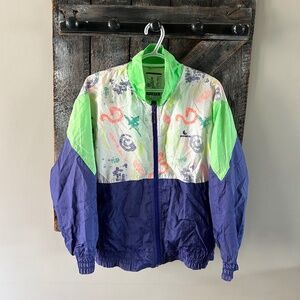Vintage Bonikle Full Zipper Light Weight Colour Block Jacket